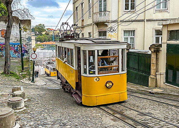 Funicular Trains in Lisbon