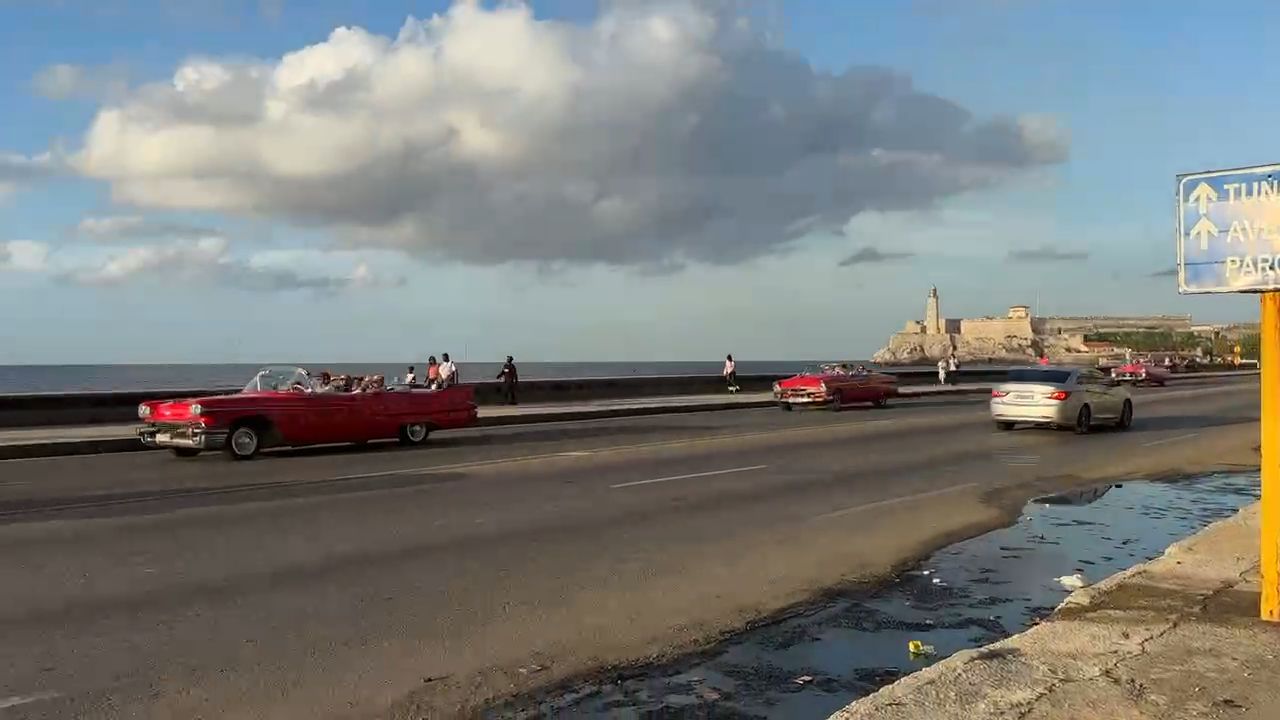 Vintage Car Tour Passing Malecón and Morro Castle, Havana