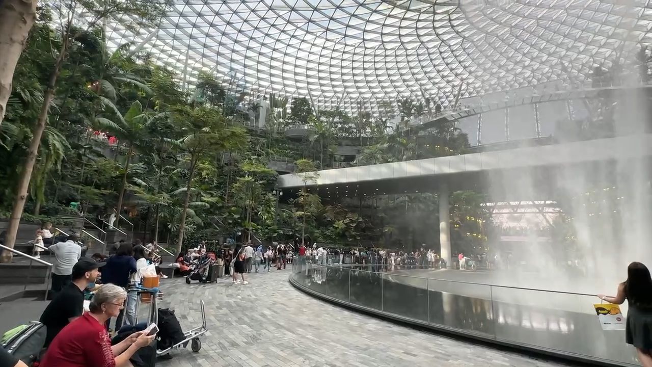 Waterfall at Changi Airport