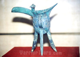 4.4 ancient China Chinese copper beast handle drinking vessel