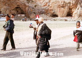 Tibetan people in local costume