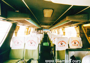 The interior of a tour bus, Yunnan
