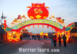 Chinese Lantern Festival on the City Wall of Xian