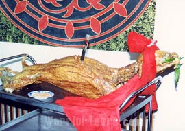 A whole roast goat, Chinese food