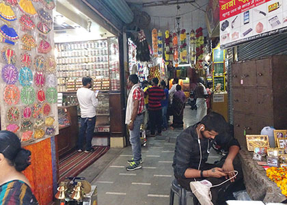 Narrow Lane with Local Souvenirs