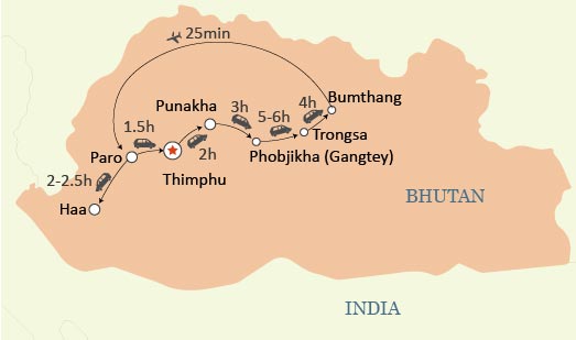 Bhutan Map