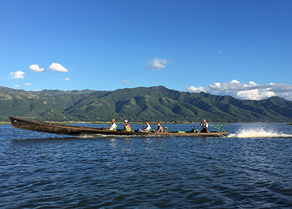 Boat on Inle Lake
