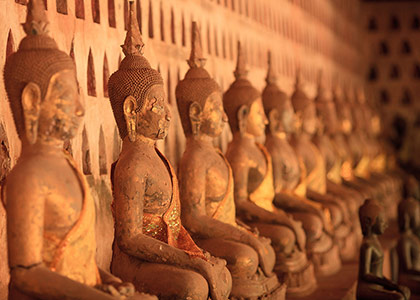 Buddhas at Wat Sisaket, Vientiane, Laos