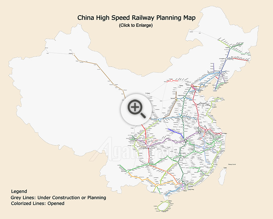 China High Speed Rail Map, 2019 China Railway Map, PDF Download