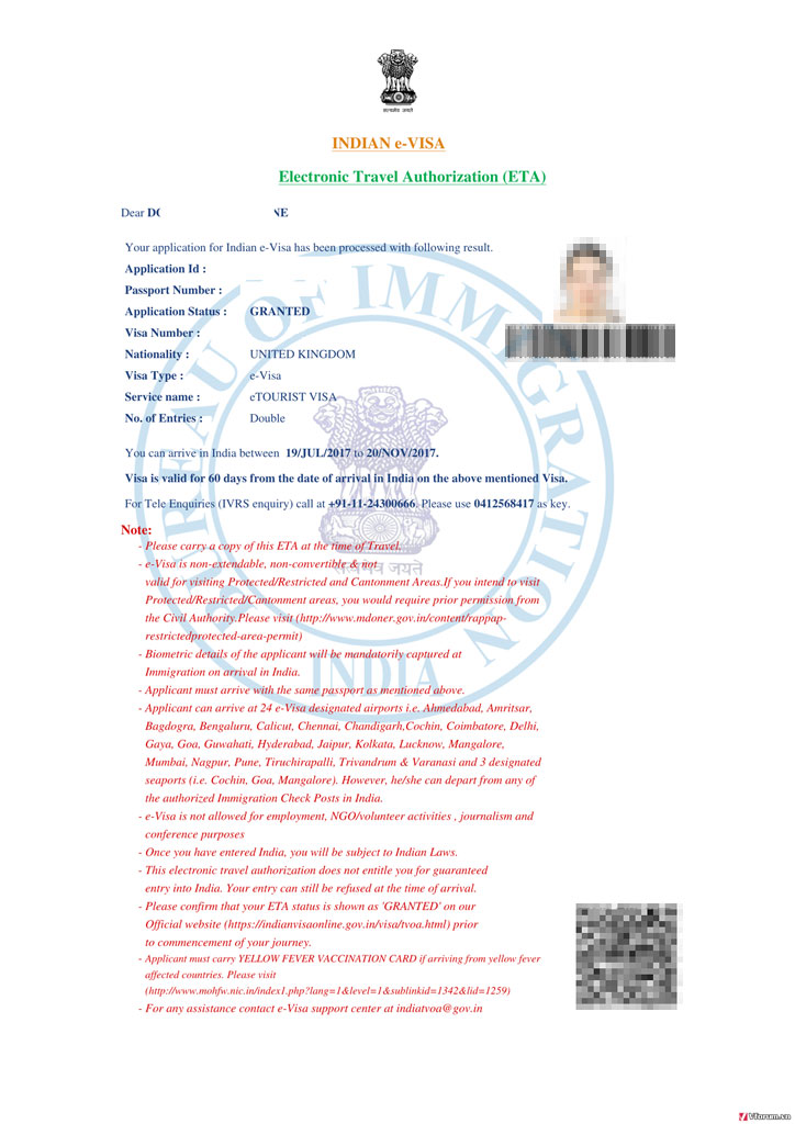 uk travel document indian visa