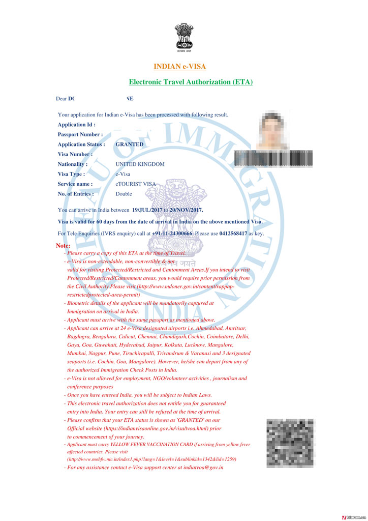 visa to india for us citizen