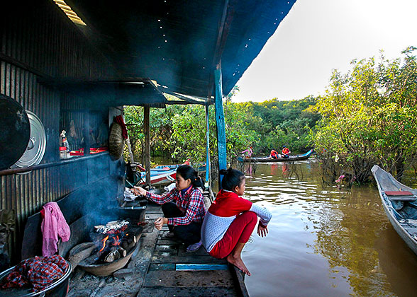 Floating village on Tonle Sap Lake