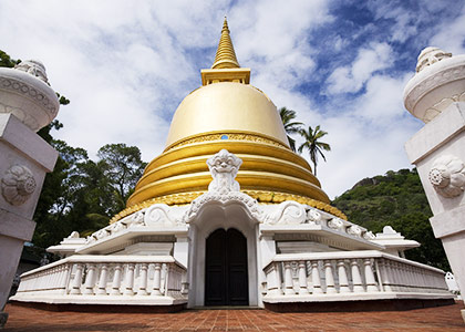 Golden Stupa at the Dambulla Cave Temple