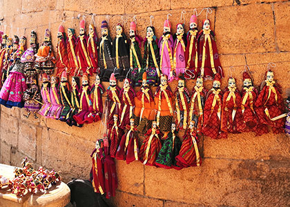 Handicrafts Hanging on Jaisalmer Fort
