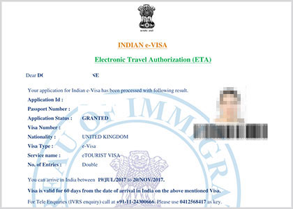 e visa to visit india