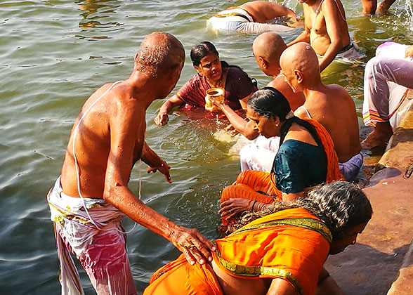 Locals at Ganges River