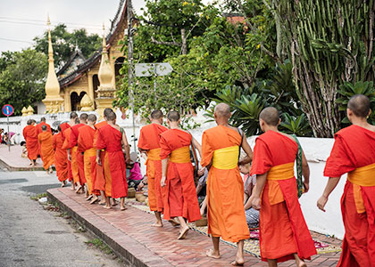 Monks in Laos