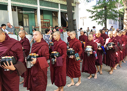 Monks on the Buddhist Festival