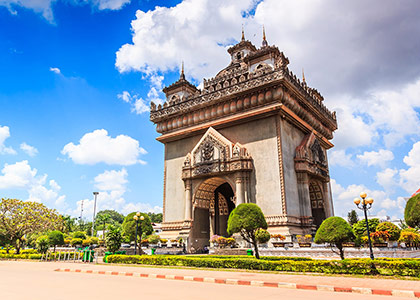 Patuxai Monument in the centre of Vientiane,Laos