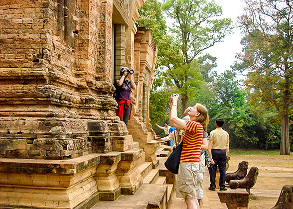 Phnom Chisor ancient temple in Cambodia