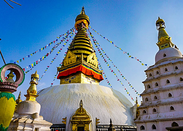 Swayambhunath Stupa  in the Kathmandu Valley
