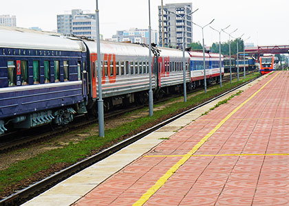 Train Rossiya in Ulaanbaatar Station