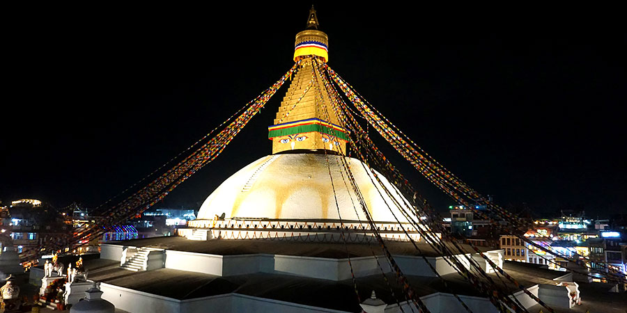 Amazing Night View Of Boudha - Natural Beauty of Nepal