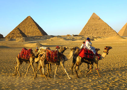 Camel-riding in Egypt