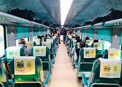Inside Agra Train