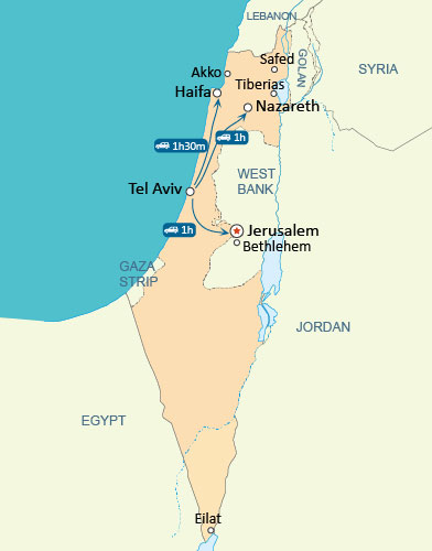 Israel Country Map