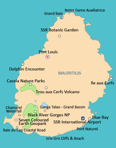 Mauritius Country Map