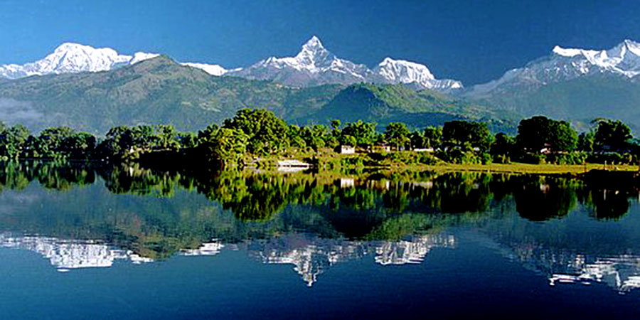 Mountains and Lakes in Pokhara