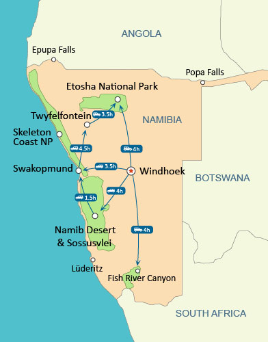 Namibia Map