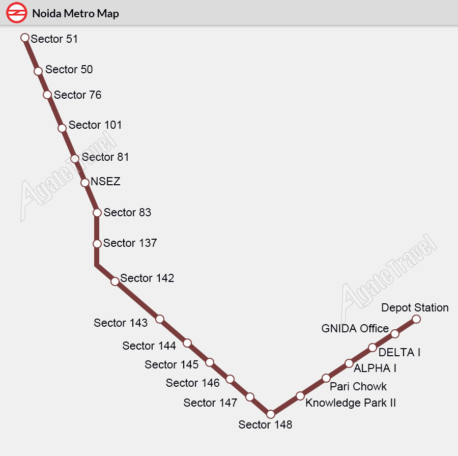 Noida Metro Map 