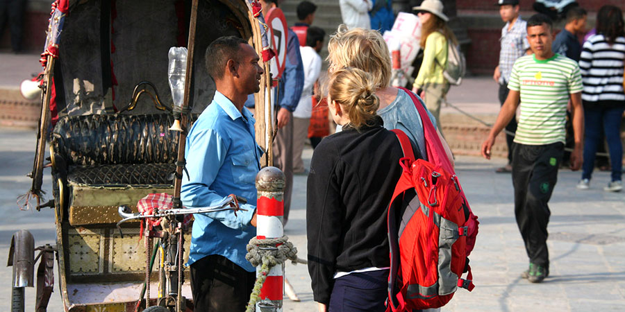 Rickshaw Driver in Nepal