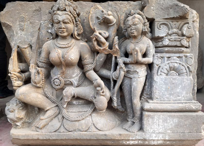 Sculptures on Chand Baori