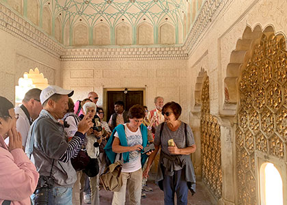 Tourists in Amer Fort