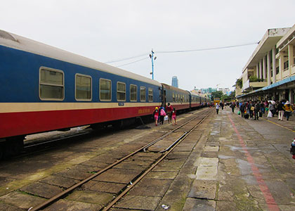 Train Stops at Danang Station