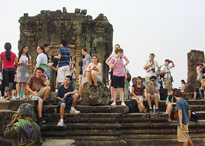 Travelers in Cambodia