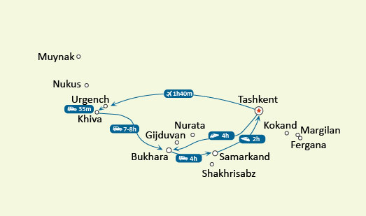 Uzbekistan Map