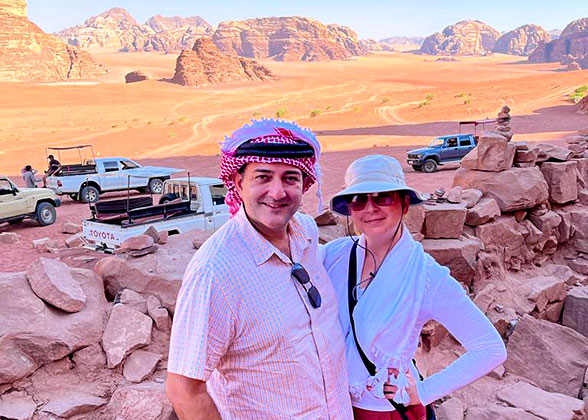 Vistors in Wadi Rum, Jordan