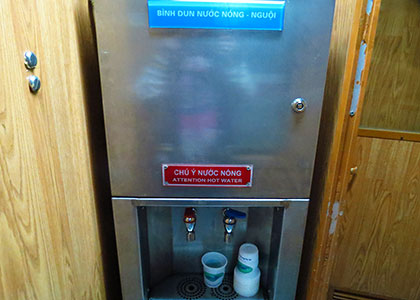Water dispenser on Reunification Express