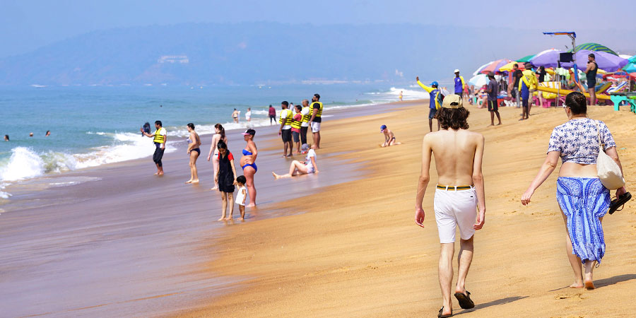 Calangute Beach in Goa