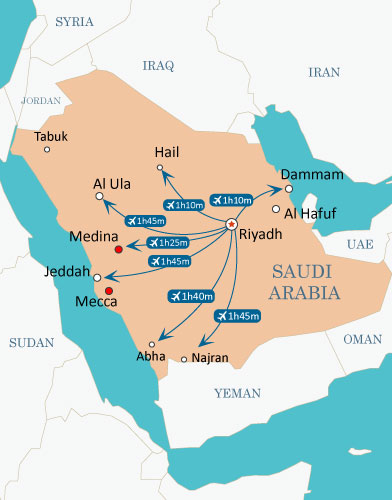 Map of Saudi Arabia