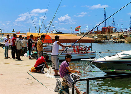 Fishing by the Sidon Port
