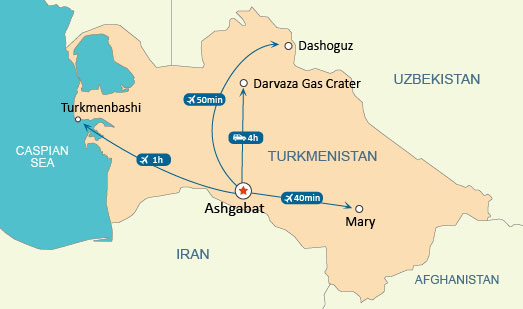 Turkmenistan Map