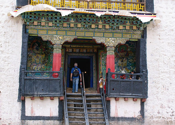 A Buddhist gompa in Upper Pisang