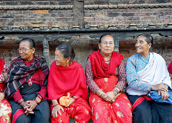 Locals at Dattatreya Temple