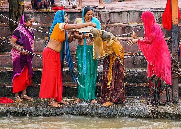Local people by River Ganges