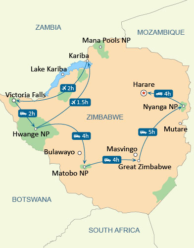 Zimbabwe Map